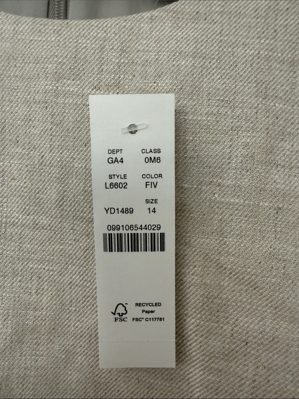 J Crew Elegant Sleeveless Beige/Natural Sheath Dress - Picture 2 of 5